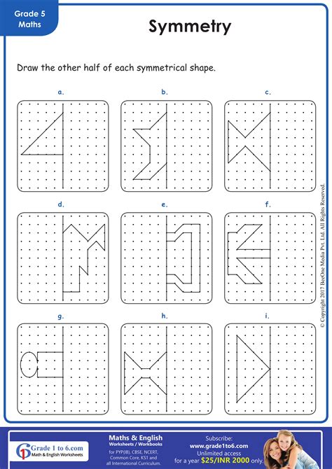 line of symmetry worksheet kindergarten